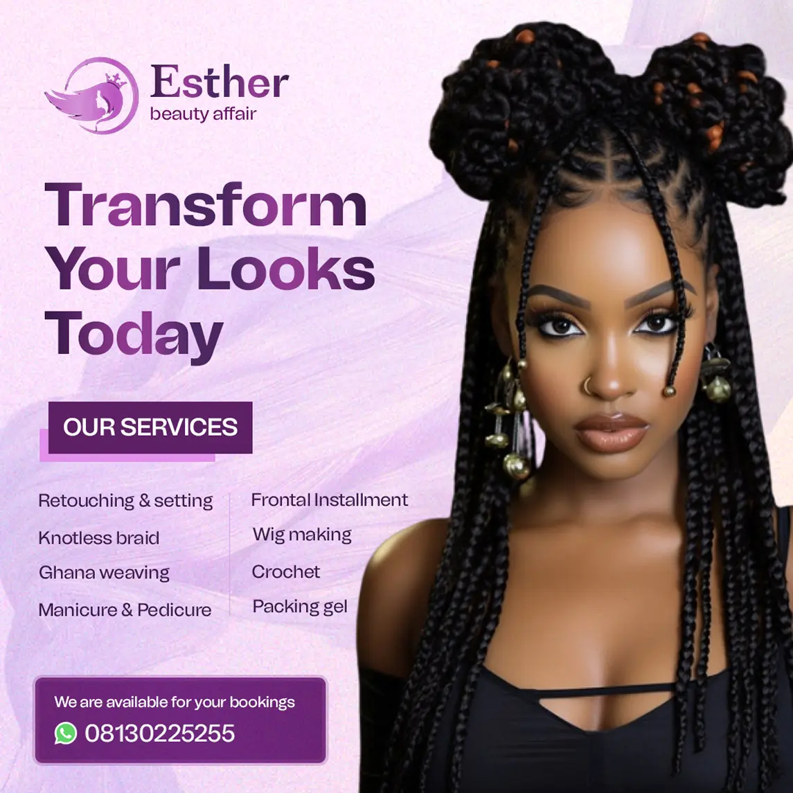 esther beauty flyer design